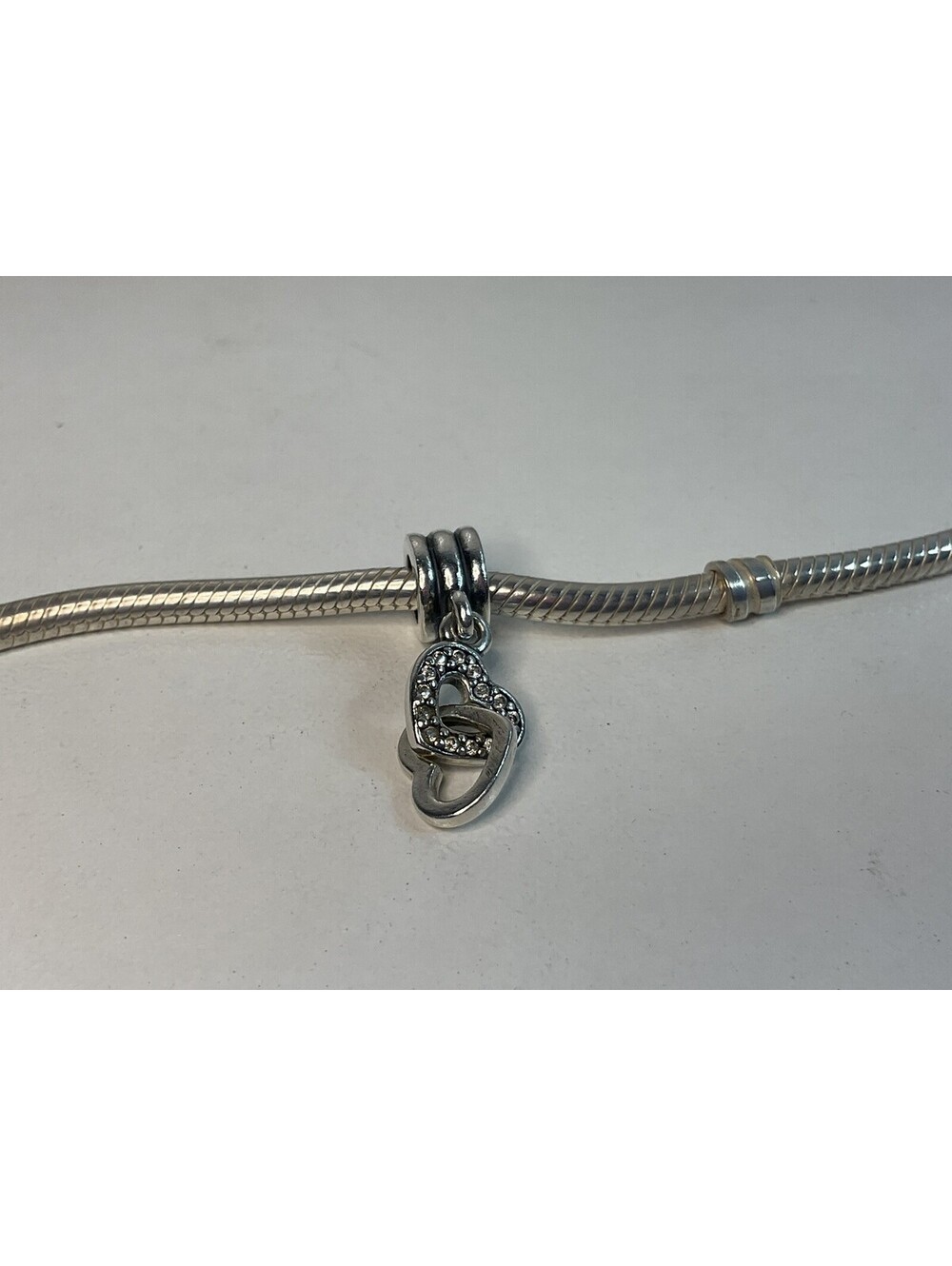 Pandora Interlocking Hearts Sterling Silver Dangle Charm